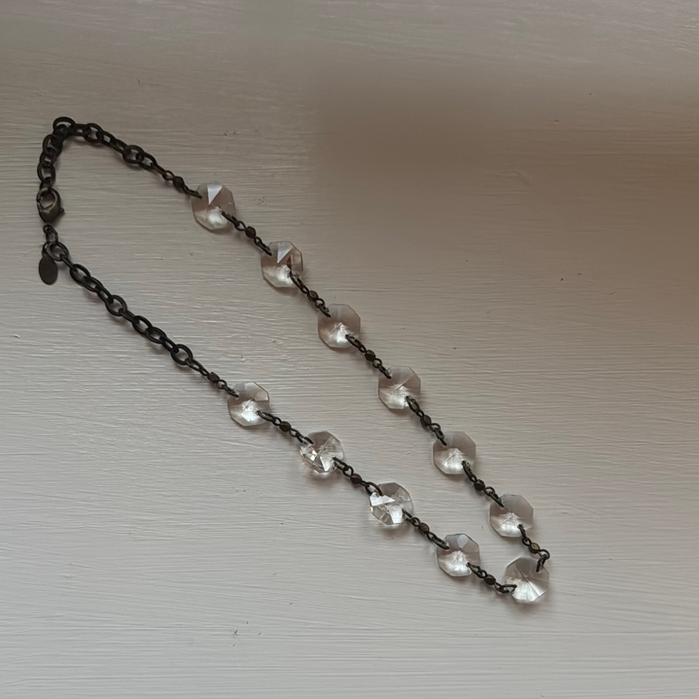 Stella & Dot Crystal and Black Necklace